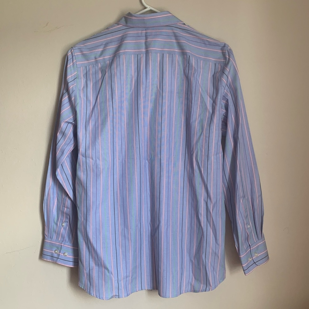 NWT Lands’ End Striped Button Down Shirt size 14 - Picture 2 of 9